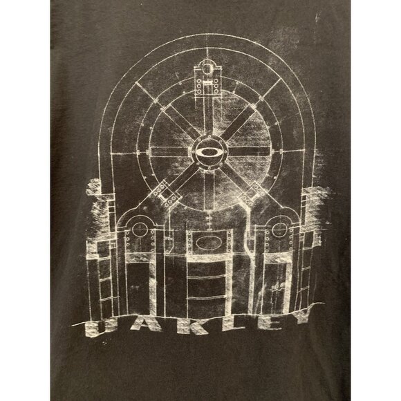Oakley Grey Long Sleeve Shirt Men’s Large Graphic Print - Picture 2 of 5